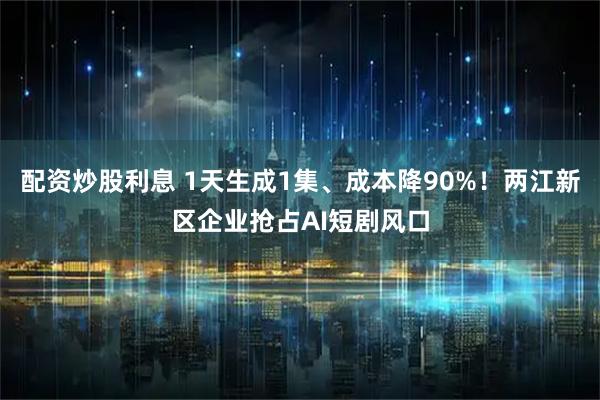 配资炒股利息 1天生成1集、成本降90%！两江新区企业抢占AI短剧风口